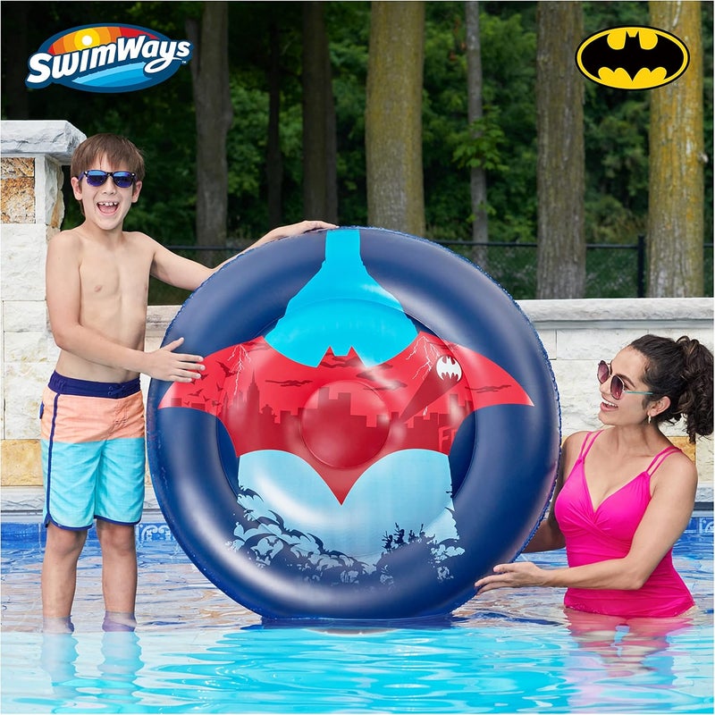 SwimWays DC Batman Reversible Boat, Inflatable Pool Floats & Kids Pool Toys, Swimming Pool Accessories & Beach Essentials for Kids Aged 5 & Up - Image 2